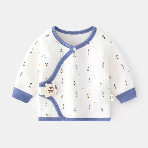 Newborn Baby Warm Half-back Inner Clothes Boneless Air Layer Cotton Thickened Monk Clothes Baby Top