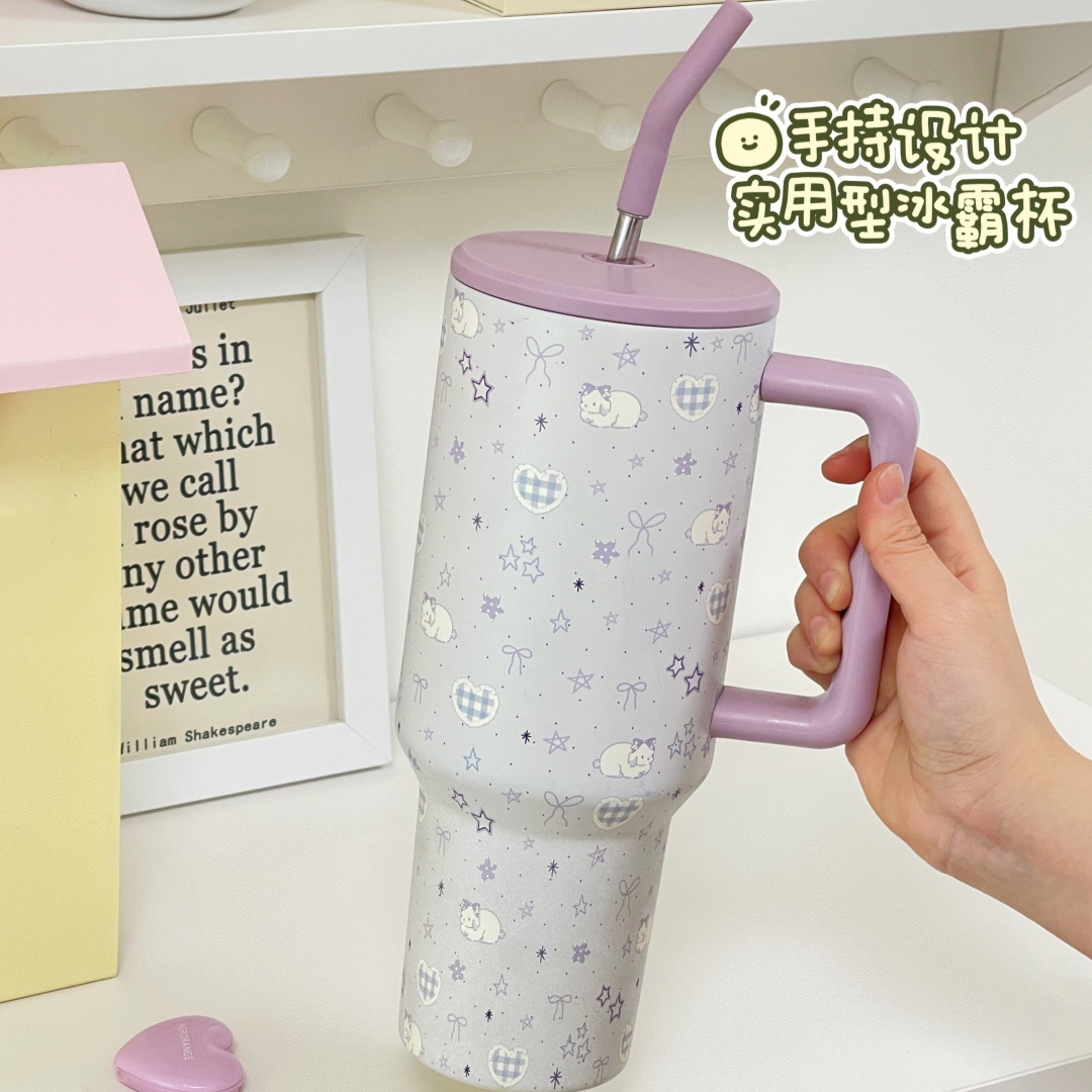 Vaso Gigante para Hielo, Gran Capacidad, Aislado, Portátil, Nuevo Modelo 2025, Vaso Grueso para Oficina, Alto Valor Estético