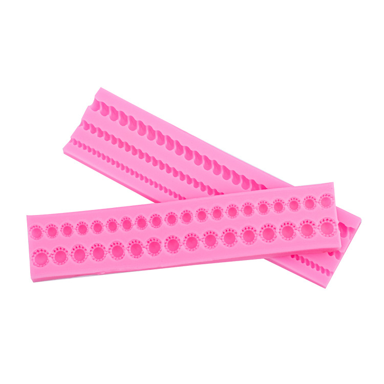 Joyería Flor de encaje grueso y fino cuerda cáñamo modelado molde silicona creativa para hornear cake decoración del borde