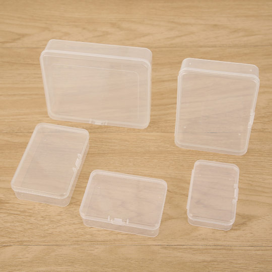 Quality pp plastic box rectangular transparent small packing box display stationery fishing gear storage plastic box