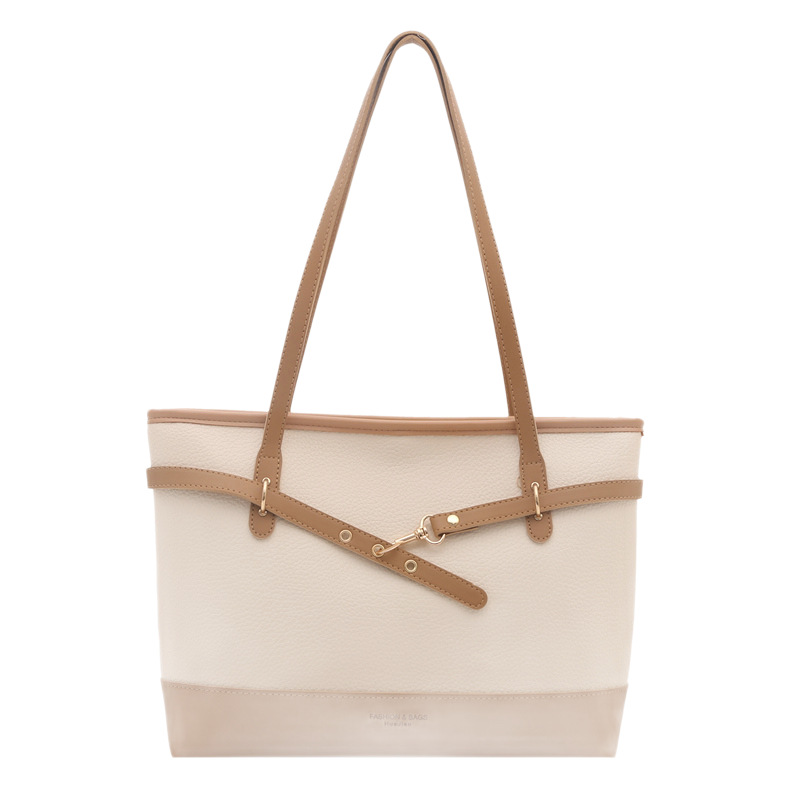Bolsa de mano casual de gran capacidad para mujeres 2026 primavera nueva bolsa de hombro simple de color para trabajar bolsa de brazo