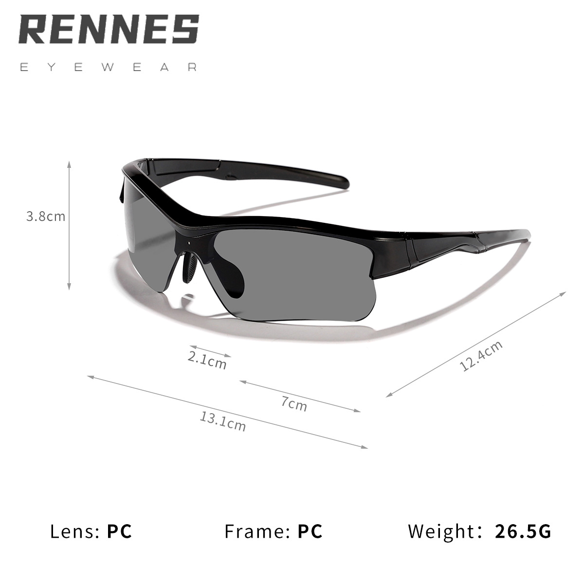 Gafas a prueba de viento de ciclismo al aire libre de colores de medio marco para niños, gafas de sol de sombra de hip-hop personalizadas para niños y niñas