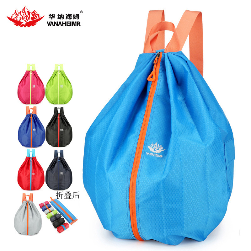 Warner Heim Backpack Foldable Portable Storage Bag Large Capacity Basketball Bag Drawstring Pocket