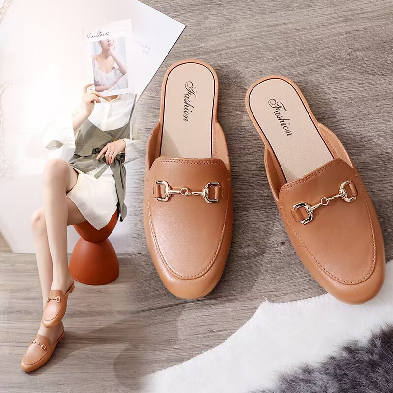 Factory Direct Women's Shoes Summer Slippers Women's Outfit Casual Fashion Sandals Lazy Shoes Baotou Half Slippers Women Factory Direct Women's Shoes Summer Slippers Women's Outfit Casual Fashion Sandals Lazy Shoes Baotou Half Slippers Women