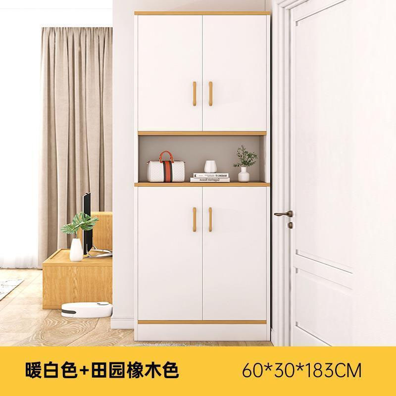 [기간한정특가 - 4도어 싱글프레임 모델] 웜화이트 + 패스토럴오크 컬러 60*30*183cm
