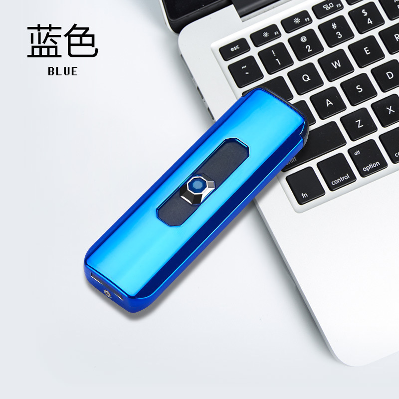厂家直销USB上推按键款双面点充电打火机电子防风点烟器709|undefined