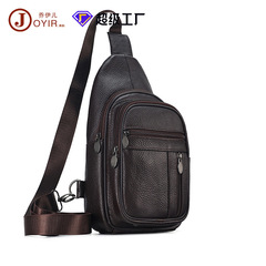 New casual chest crossbody bag for men, single-shoulder messenger bag for men, cowhide backpack, sports genuine leather men's chest bag.