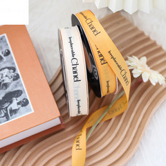 小香風螺紋花藝絲帶批發蛋糕裝飾鮮花綢帶花束包裝字母英文絲帶