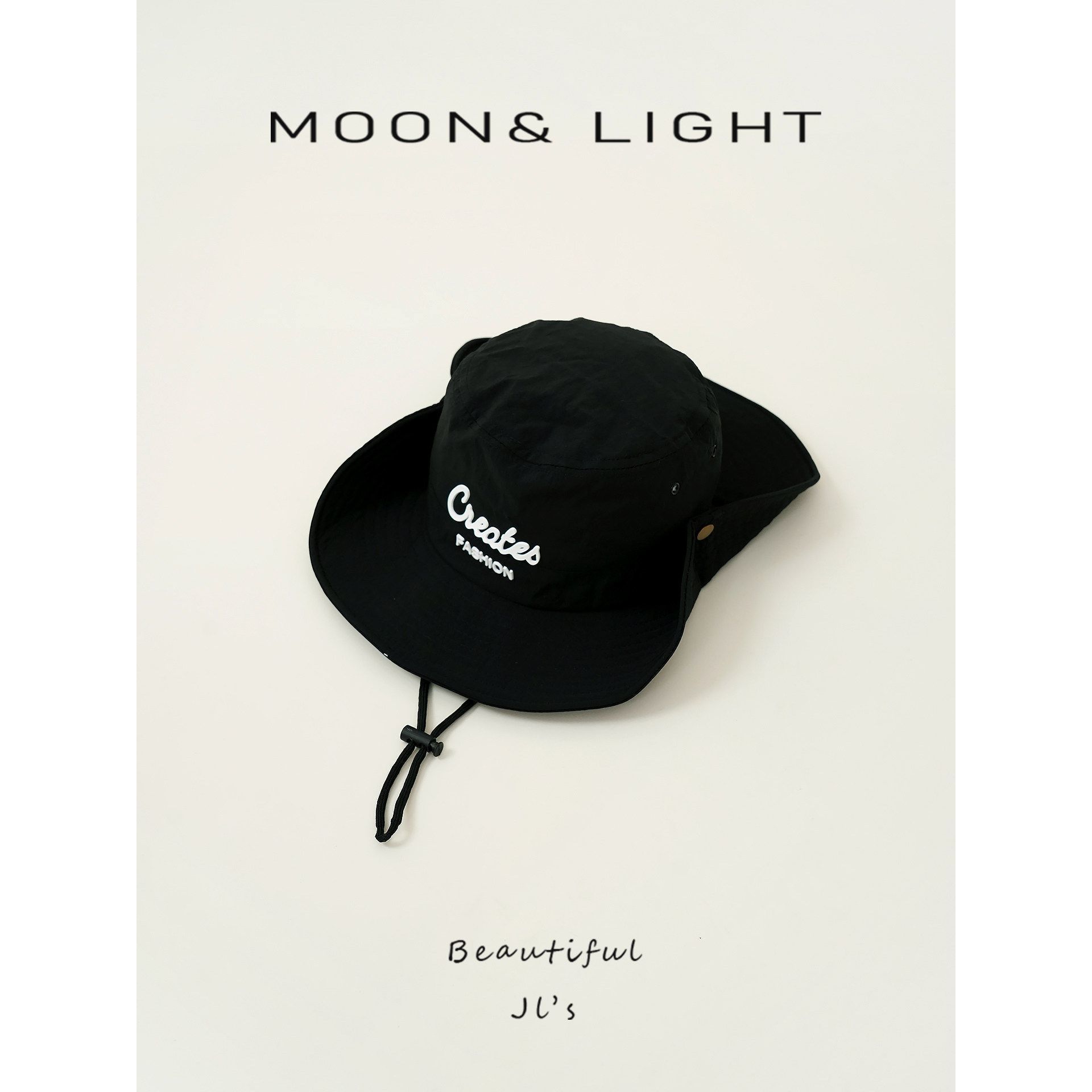 Black create quick-drying bucket hat