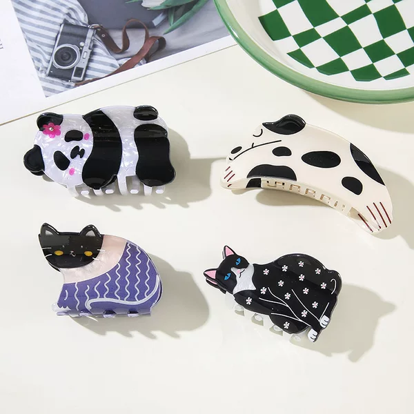 Japanese and Korean Cartoon Dalmatian and Dachshund Hair Clips, Simple Animal Hair Clips, High-End Ins-Style Versatile Hair Accessories