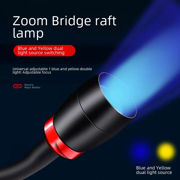 Raft Fishing Light, Fishing Blue Light, Led Raft Rod Tip Light, Yellow Light to Attract Fish, Fishing Gear, Bridge Raft Light, Adjustable Light Intensity