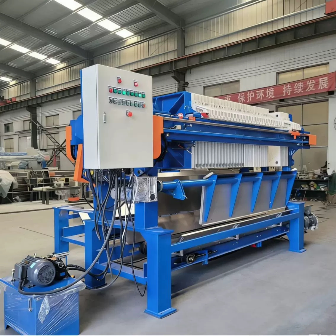 全自动压滤机，配套输送带托盘装置，操作简单高效，20年专业厂家