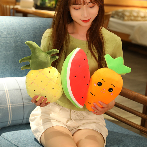 New 8-inch Plush Doll with Feathery Cotton Filling, Premium Gacha Machine Character, Cute Stuffed Animal, Fruit Plush Doll Toy