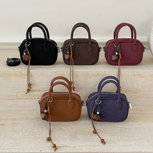 跨境时尚新款潮流女包纯色手提波士顿单肩包简约通勤斜挎亲子包包