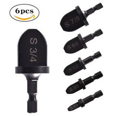 6pcs Black Metal Hole Expander Set, Hex Handle Imperial Expansion Pipe Expander Kit, Air Conditioner Copper Tube Expansion Tool