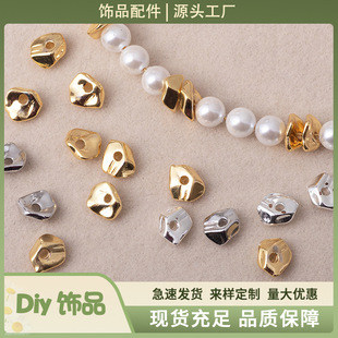 18K gold-wrapped color-preserving small stone spacer beads Baroque style loose beads irregular broken silver spacer diy accessories