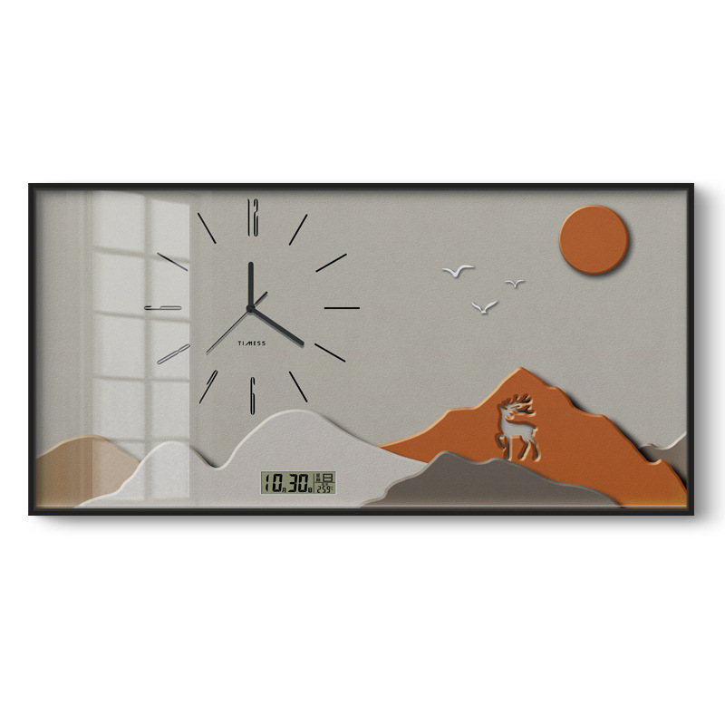 Caja de medidor de electricidad decoración pintura de gran tamaño con reloj calendario perpetuo para niñas que cubren la caja de distribución fuerte y débil pintura colgante del restaurante