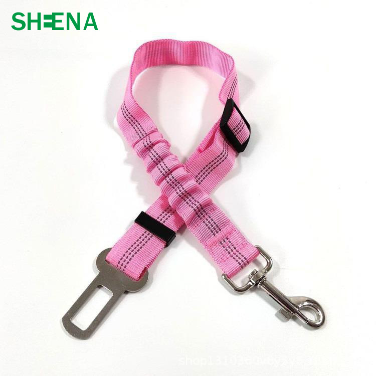 Cinturón de seguridad del coche del perro cinta reflectante cuerda de seguridad cuerda telescópica elástica nueva cuerda del gato del coche del animal doméstico