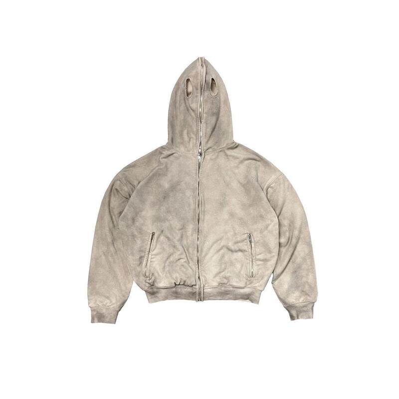 Yeezy Season9 Hoodie Double-Layer Heavy-Duty Vintage Washed Zip-Up Sweatshirt Yeezy Season9 Hoodie Double-Layer Heavy-Duty Vintage Washed Zip-Up Sweatshirt