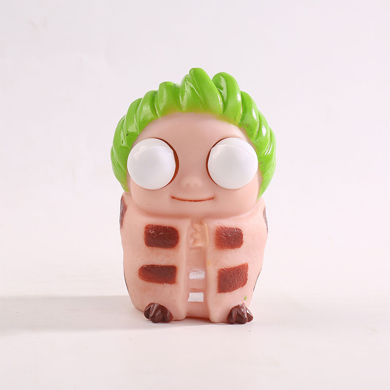 Transfronterizo caliente-venta llamativo gusano vegetal pellizco música descompresión juguete squeeze ojo-soplado creativo ventilación descompresión artefacto fábrica al por mayor