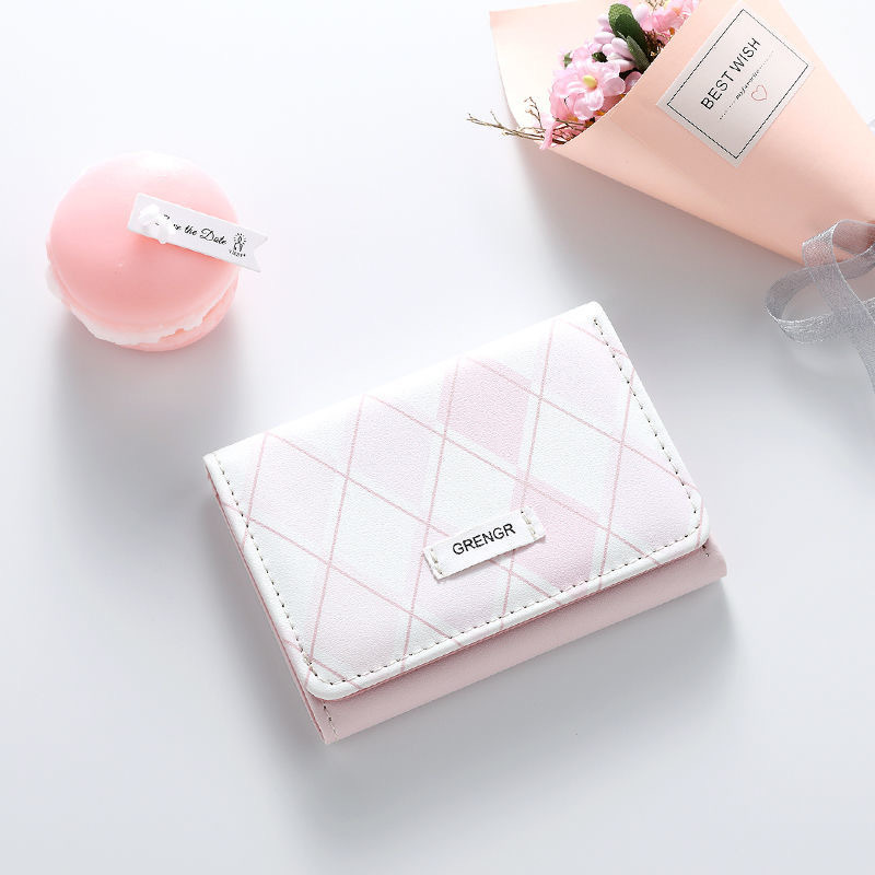 Nueva chica sueño primavera Picnic serie conejo oso tríptico cartera lindo diseño original multi-tarjeta monedero bolsa