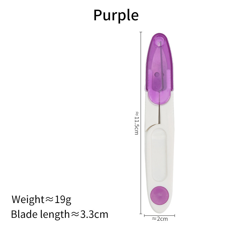Ventas directas de fábrica Cubierta transparente de color Mango de plástico Tijeras de hilo de seguridad Tijeras de hilo de pescado Tijeras de hilo Accesorios de herramientas de sastre portátiles