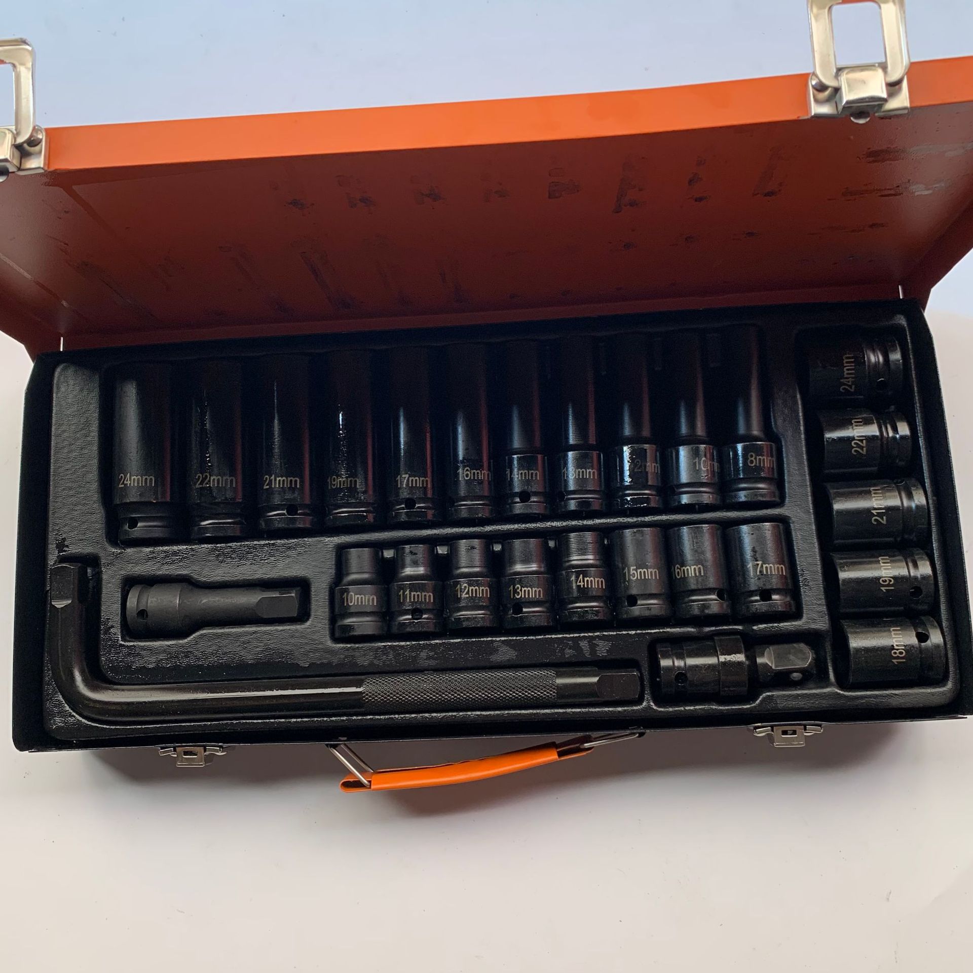 1/2大飞27件套筒小风炮六角气动套筒扳手 加长短套筒汽修套装工具