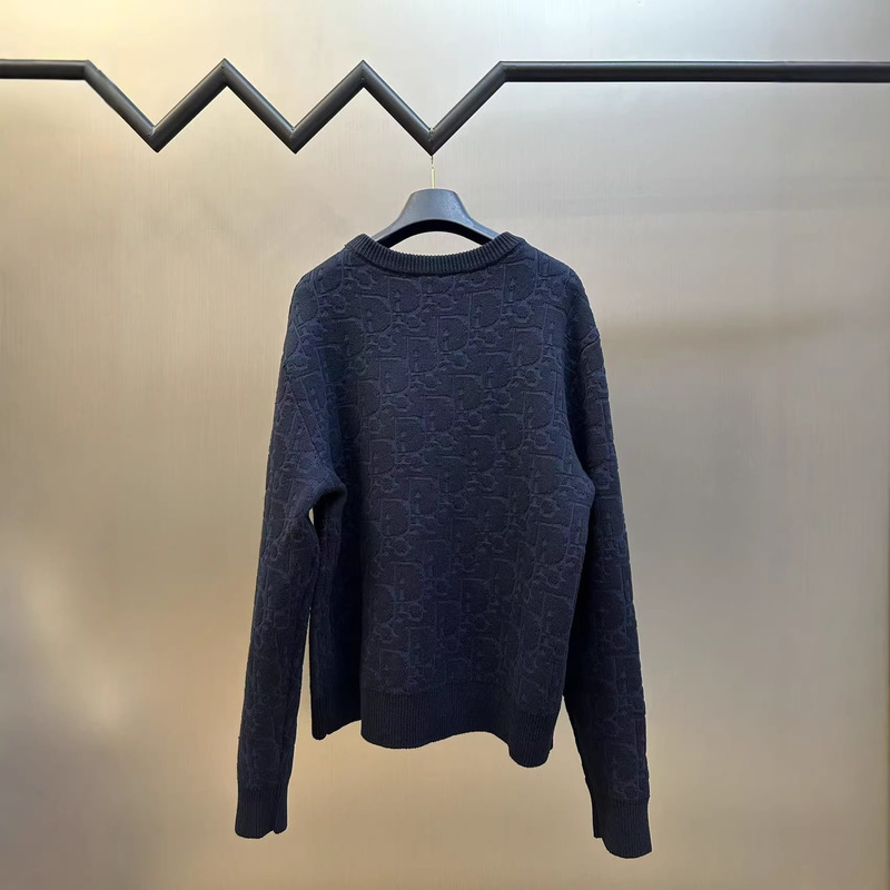 Foreign Trade Wholesale Micro-Business Navy Blue Jacquard Cotton Plain Weave Men's Crew Neck Sweater Men Sweater Foreign Trade Wholesale Micro-Business Navy Blue Jacquard Cotton Plain Weave Men's Crew Neck Sweater Men Sweater