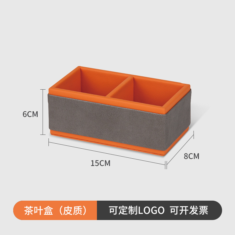 Kit de cuero de hotel de alta gama, habitaciones de hotel, piezas diversas, caja de consumo de LOGOTIPO personalizada, guía de servicio de cuero de pu, fábrica