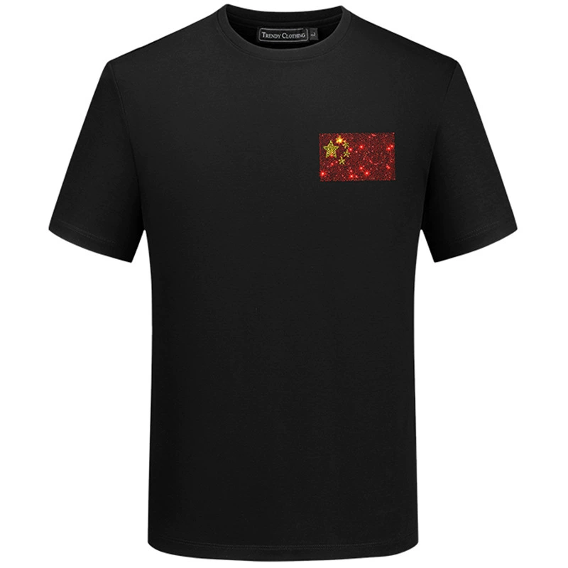 天乐斯威 Tide, fleece base body-friendly short sleeve T-shirt, plus size