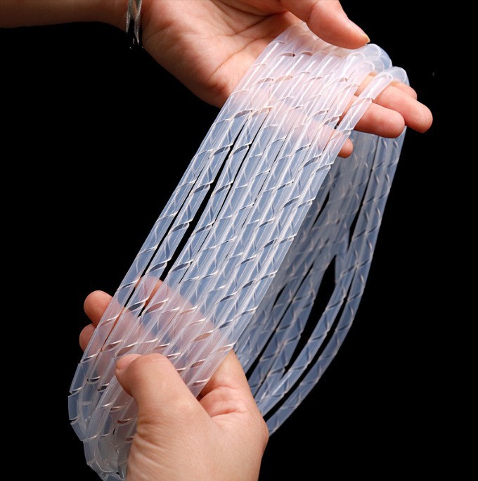 宏伟信硅胶缠绕管光纤电缆保护套旋切包线管螺旋管保护套抗高低温