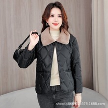 冬季妈妈装羽绒棉服皮u新款加厚中老年女装冬装棉袄保暖毛领棉衣