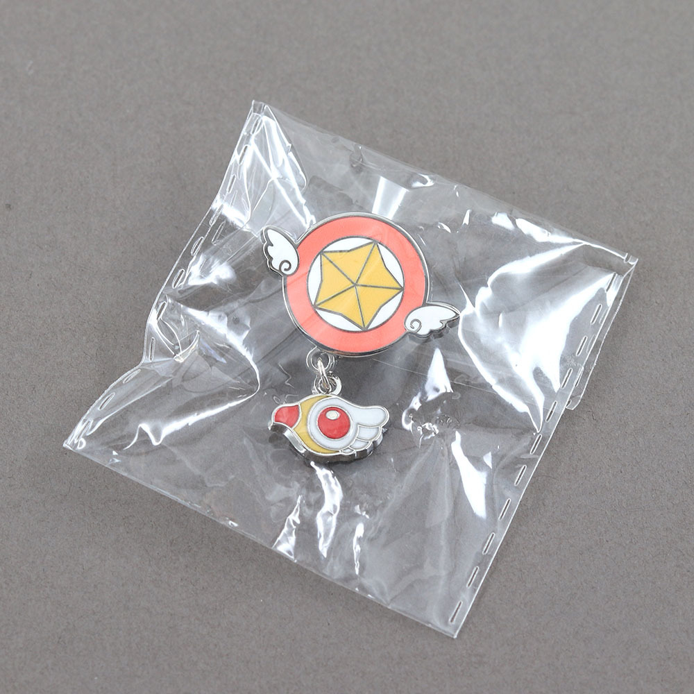 Japanese anime Cardcaptor Sakura themed pendants, enamel brooches, cross-border bestsellers, star wings, bird head metal badges
