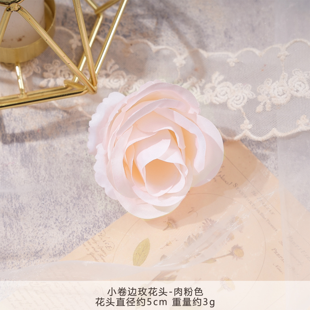 XH2-작은 곱슬 장미 머리-살색 핑크