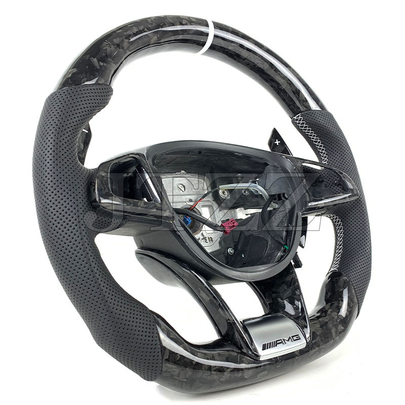 Suitable for Mercedes-Benz W205 C43 C63 E63 A45 GLA45 GLS63 modified carbon fiber steering wheel