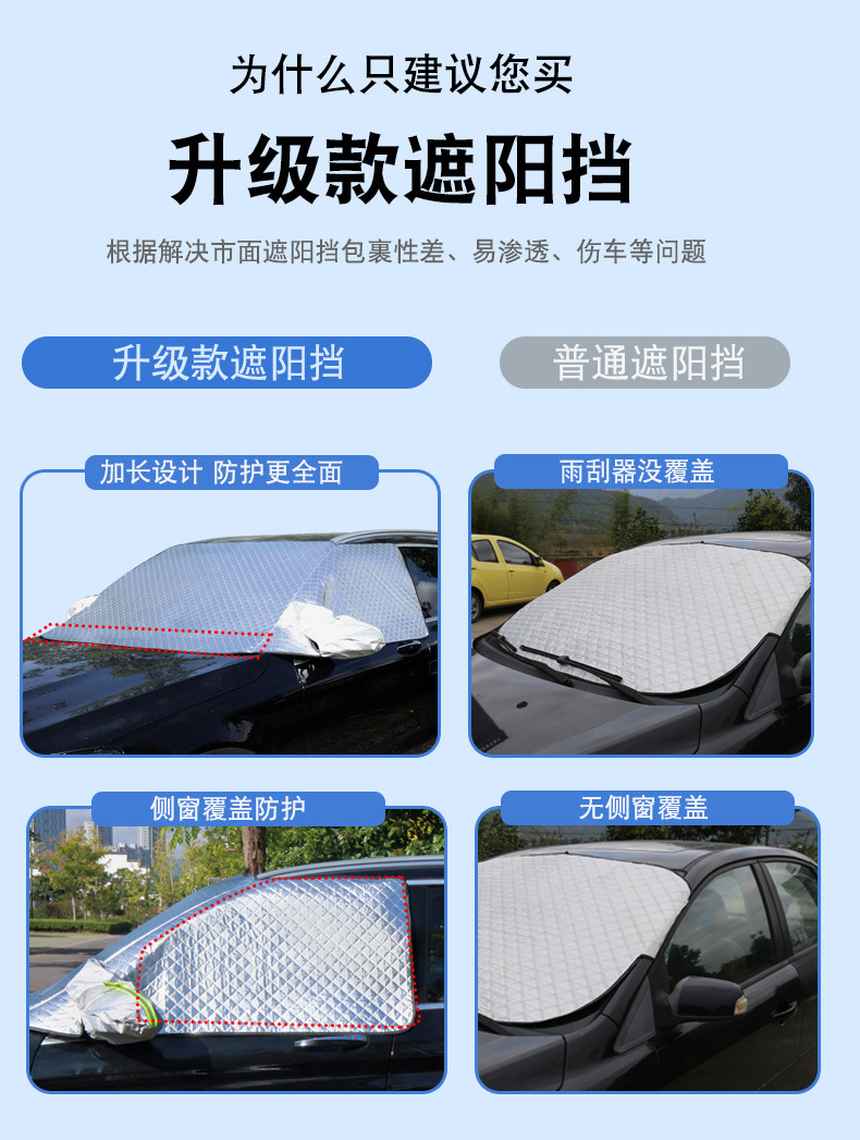 2025 Car Snow Shield, Enlarged and Thickeneded Front Windshield, Snow Shield, Fleece-Lined and Cotton Snow Shield, Magnetic Snow Shield