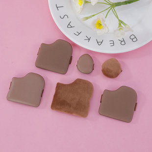 Chocolate Puff Liquid Foundation Makeup Mini Puff Flocking Powder Puff Concealer Blush Makeup Don't Eat Powder