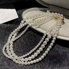 施家轻奢磁吸扣珍珠项链奢华优雅高级感颈链百搭时尚气质锁骨链