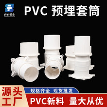 PVC预埋套筒50 75 110 160止水节直接预埋件加厚耐腐接头排水配件