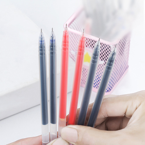 High-Capacity, High-Penetration Neutral Pen – 0.5mm Red, Blue, & Black Full-Body Sign Pen – Creative Student Exam-Ready Water-Based Ink Pen