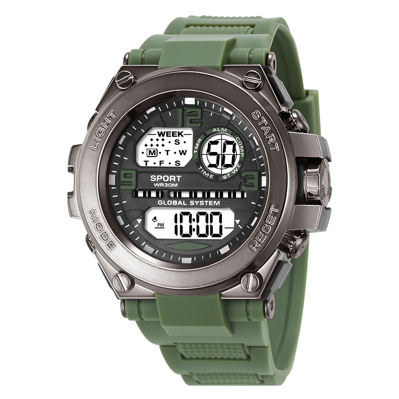 Nuevo reloj electrónico de montañismo para hombre, reloj electrónico multifuncional con alarma luminosa para estudiantes, reloj electrónico con cronometraje