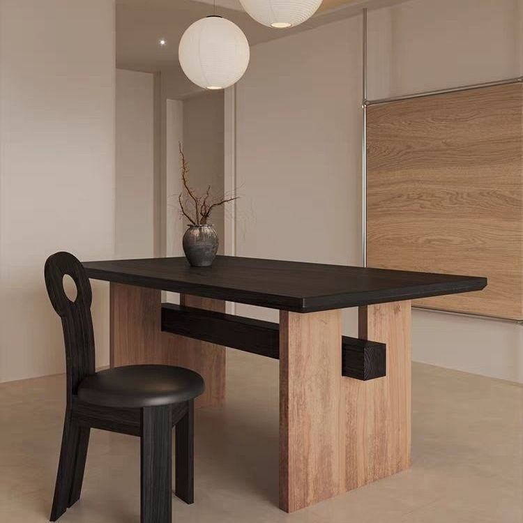 Medieval Style Dining Table, Solid Wood, Household Use, Integrated Rectangular Nordic Desk, Simple Table, Designer Workbench, Dining Table