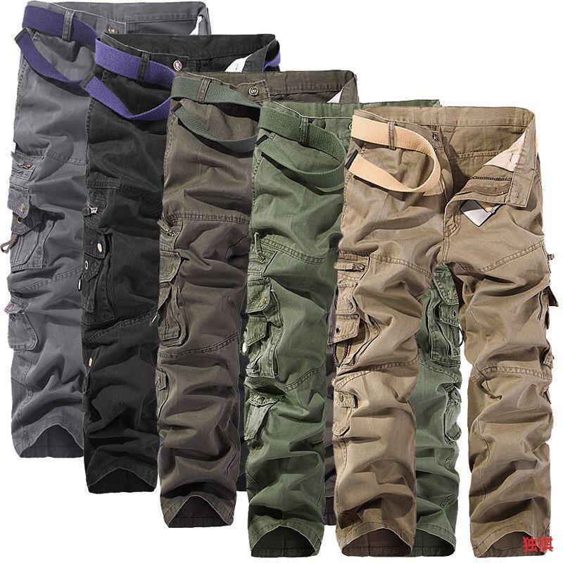 Year-Round Availability Amazon Independent Site Plus-Size Men's Multi-Pocket Washed Camouflage Pants Military Cargo Pants Sweatpants