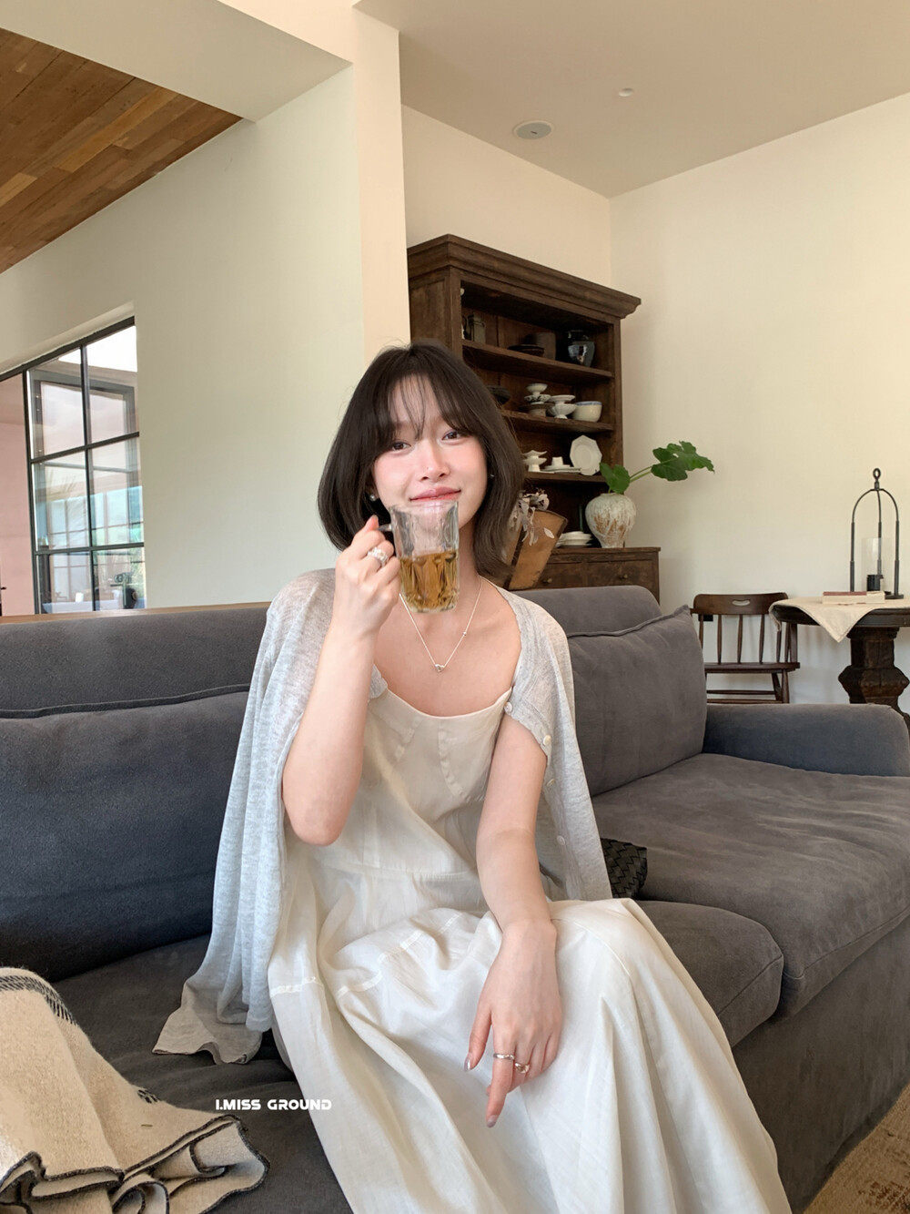 Áo khoác cardigan nữ dáng rộng tay dài chất liệu linen phối ren họa tiết hoa — xanh đậm, Xanh nước biển, trắng ngà, Dưa lưới chi tiết 30