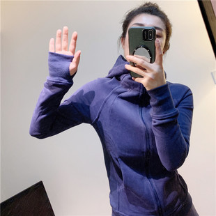 The Fit Is Great! Slimming Look Yoga Jacket Women's Autumn Hooded Zipper Sports Jacket Casual Outdoor Fitness Running Jacket
