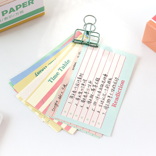 Message Glimmer Chronicle Boxed Index Card Notes Simple Thickened Memo Key Notes Memorizing Words 180 Cards 6 Types