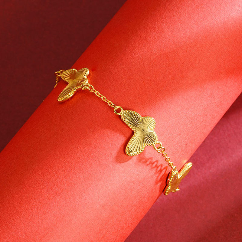 Vietnam Shajin simple mariposa patrón horizontal pulsera salvaje mujer durante mucho tiempo no se desvanece, lujo ligero, sensación de alta gama, suministro de fábrica al por mayor