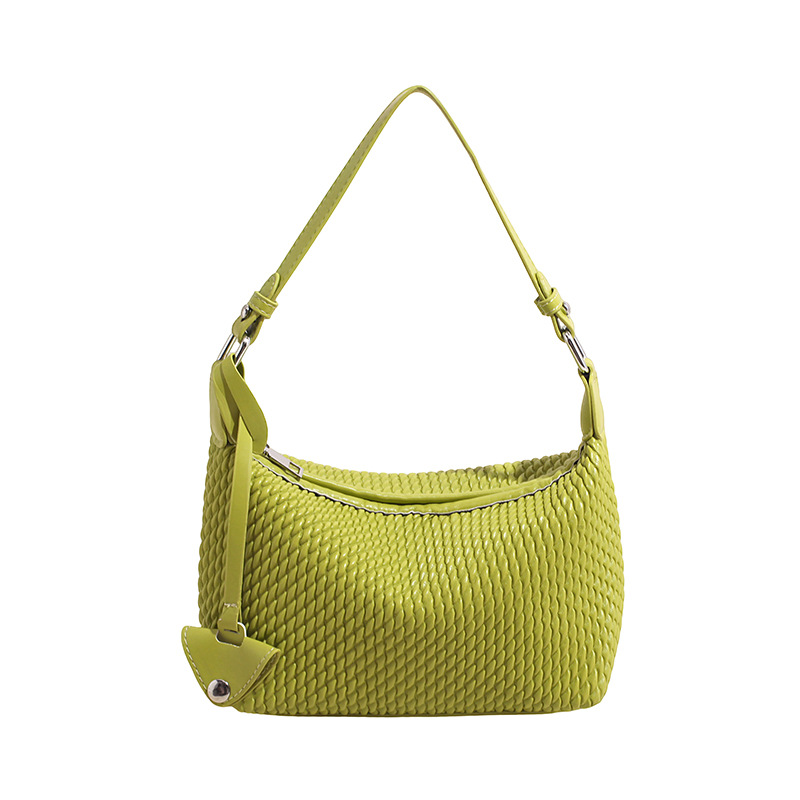 Nicho Zhong tejido bolso de brazo portátil mujeres 2026 nuevo versátil bolso de mano casual diario bolso de hombro sensación de bolso