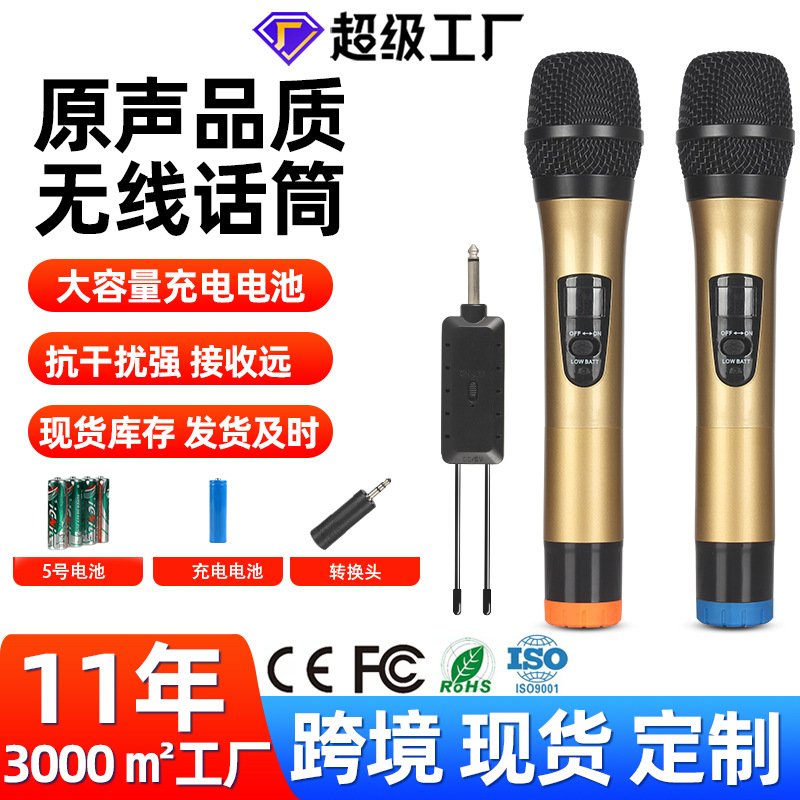 Microphone Set with Dual Dynamic Microphones, Computer Audio Amplifier, Sound Card, Live Streaming Microphone Set, Noise-Canceling Lapel Microphones