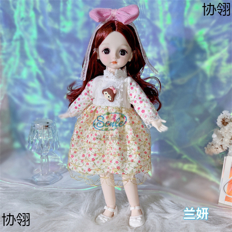 High-Looking 6 Points 30cm Barbie Little Princess Set 20-Joint Bjd Girl Birthday Gift Toy